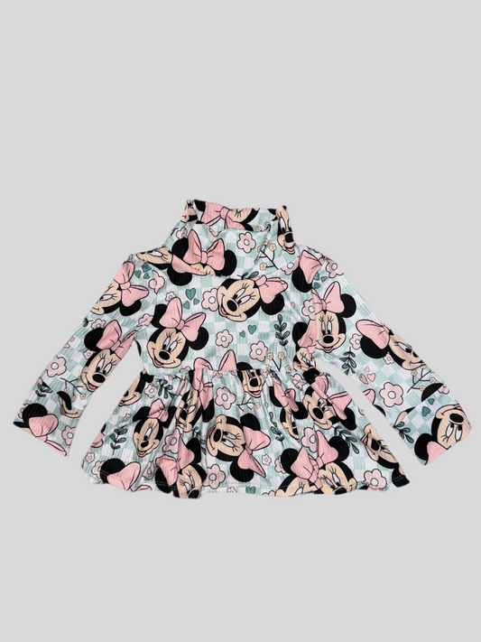 Mock Neck Peplum