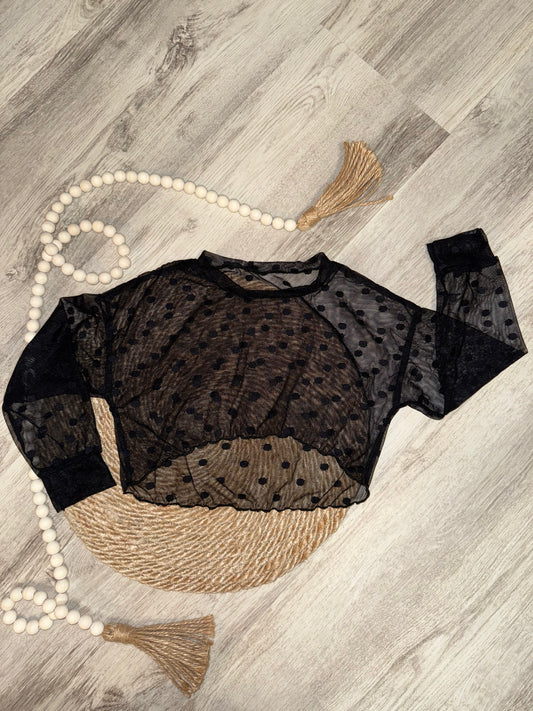 7/8 Mesh Honey Top